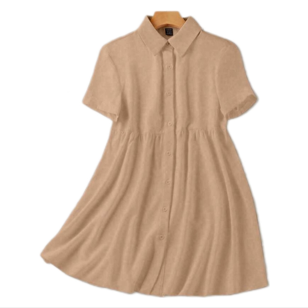 SHEIN Women's Tan Shirt Dress Size XL